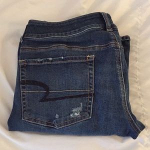 AE distressed jeans artist flare